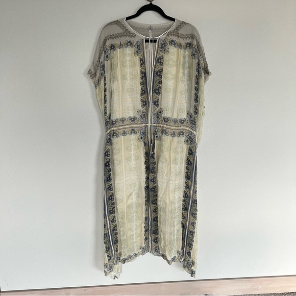 Free People New Romantics Gardenia Fog Maxi Dress Stone Bohemian Casual Women’s - Picture 3 of 15